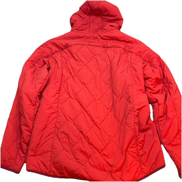 Duluth Trading Jacket Mens Large Tall LT Red Quilted Agiloft Insulated Hooded - Picture 8 of 16